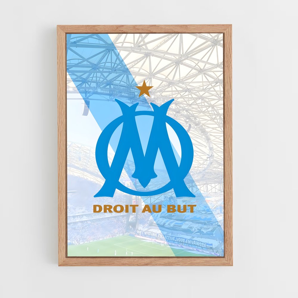 ap-olympique de marseille-10 cadre Bois clair