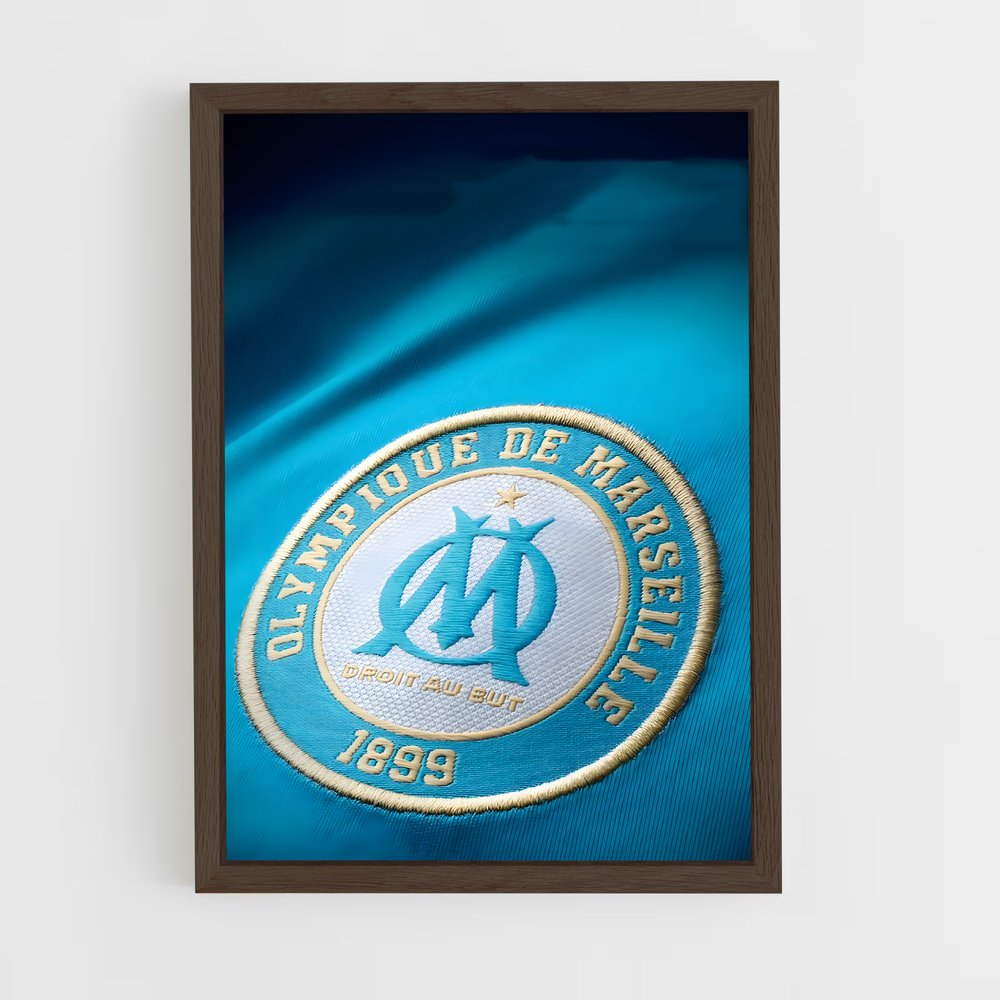 ap-olympique de marseille-11 cadre Bois foncé