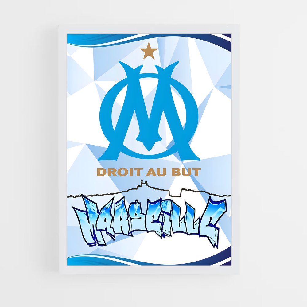 ap-olympique de marseille-7 cadre Blanc