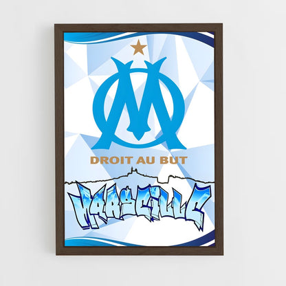 ap-olympique de marseille-7 cadre Bois foncé