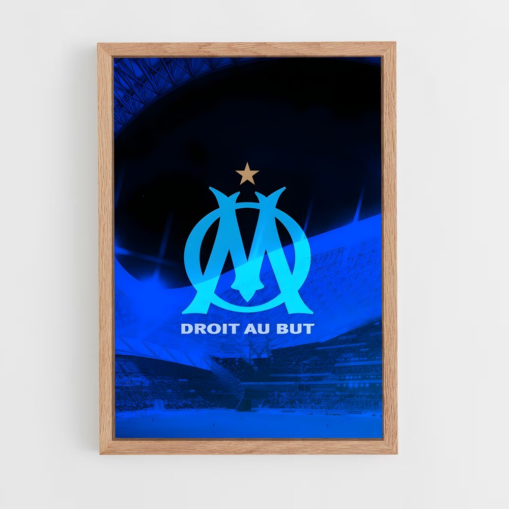 ap-olympique de marseille-9 cadre Bois clair