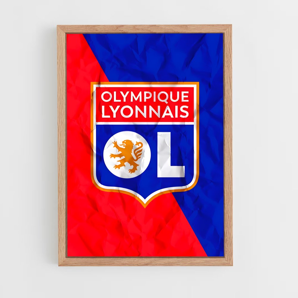 ap-olympique lyonnais-6 cadre Bois clair