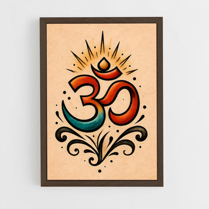 ap-om symbol-2 cadre Bois foncé