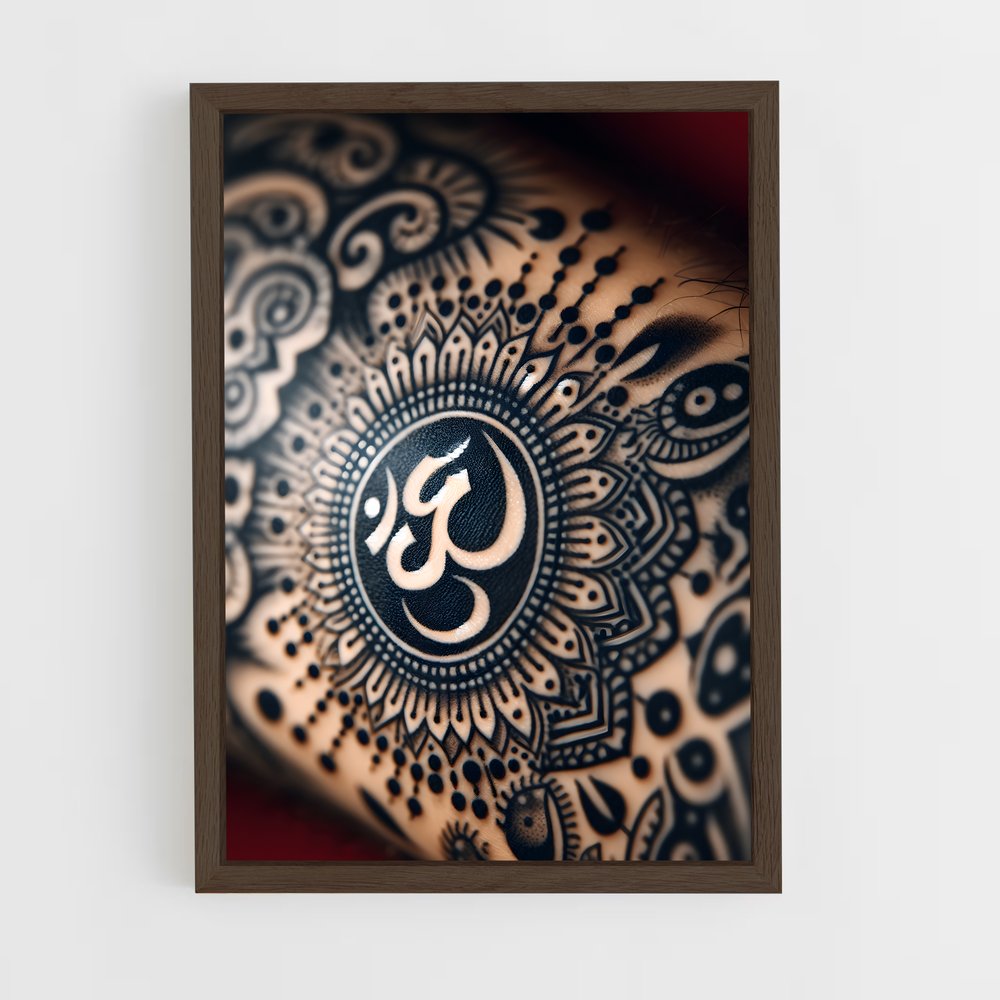 ap-om symbol-4 cadre Bois foncé