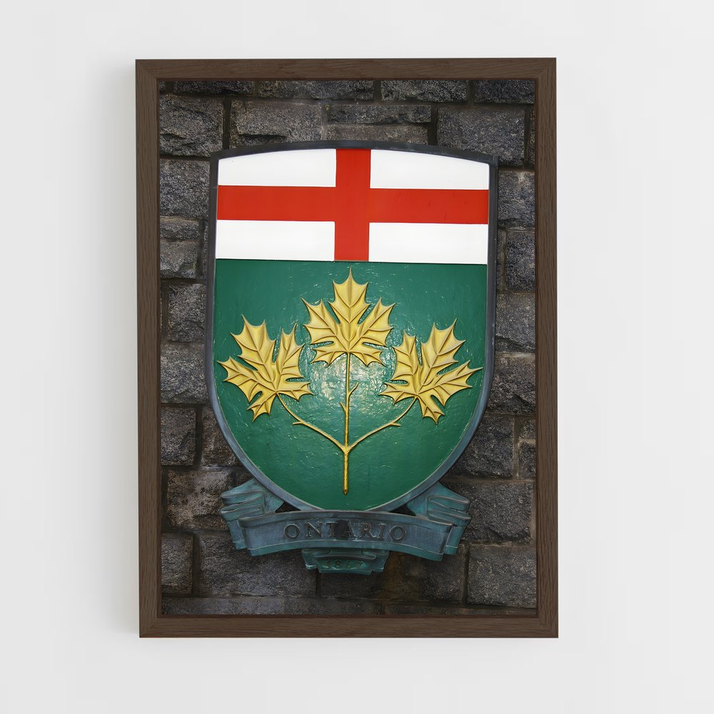 ap-ontario flag-1 cadre Bois foncé