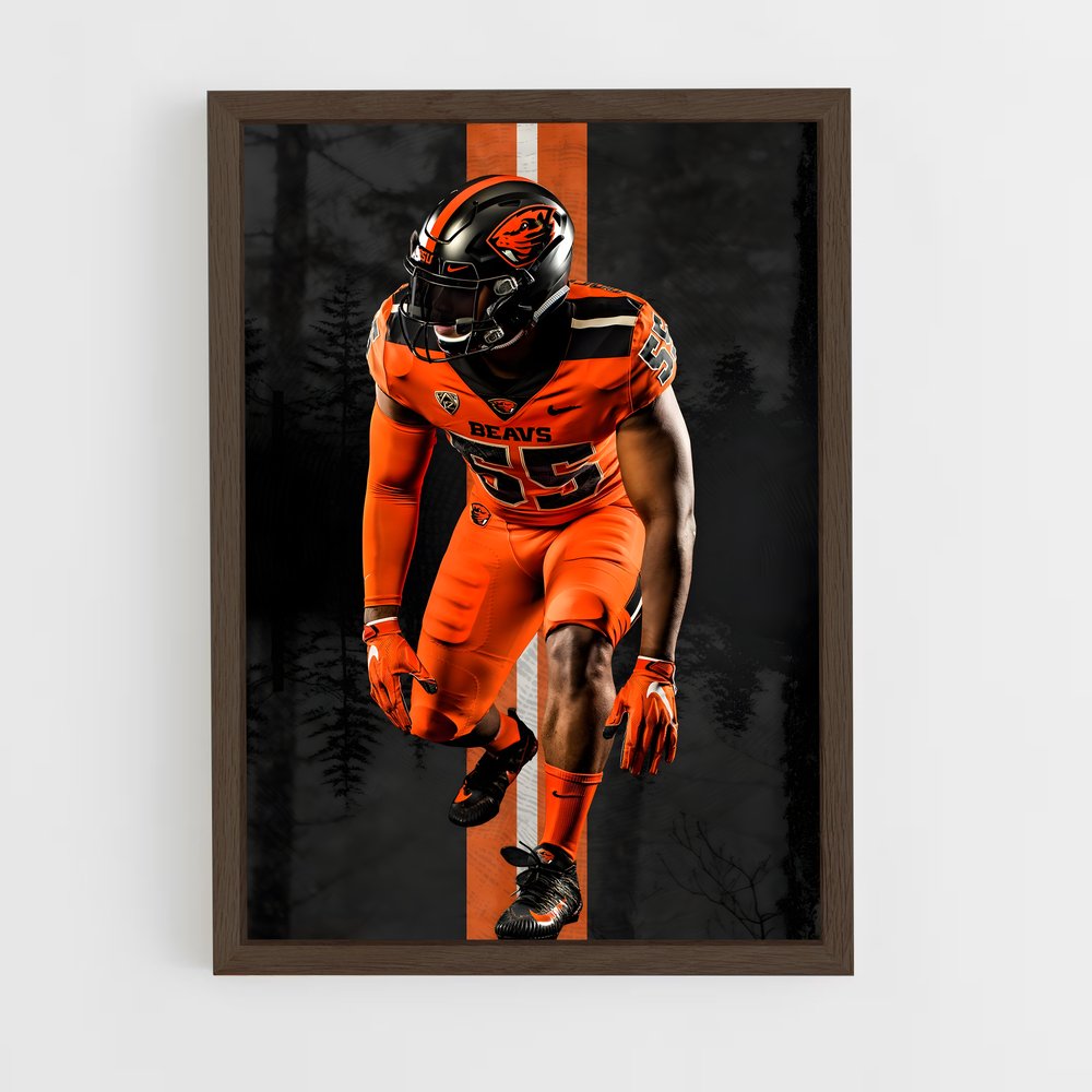 ap-oregon state beavers-1 cadre Bois foncé