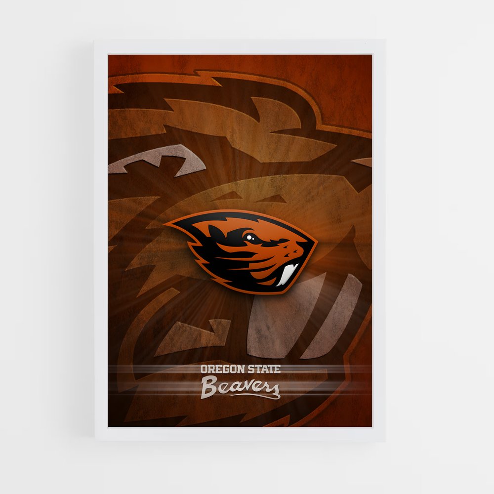 ap-oregon state beavers-2 cadre Blanc