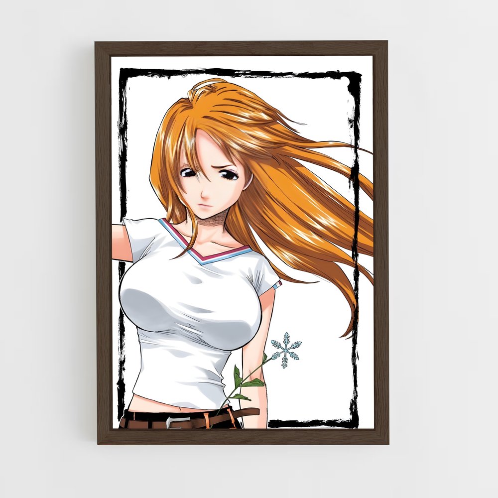 ap-orihime inoue-1 cadre Bois foncé