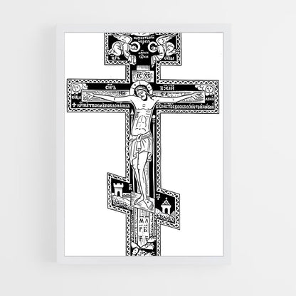 ap-orthodox cross-1 cadre Blanc
