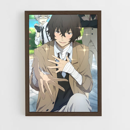 ap-osamu dazai-3 cadre Bois foncé