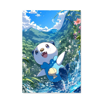 Poster Oshawott au Bord de l'Eau