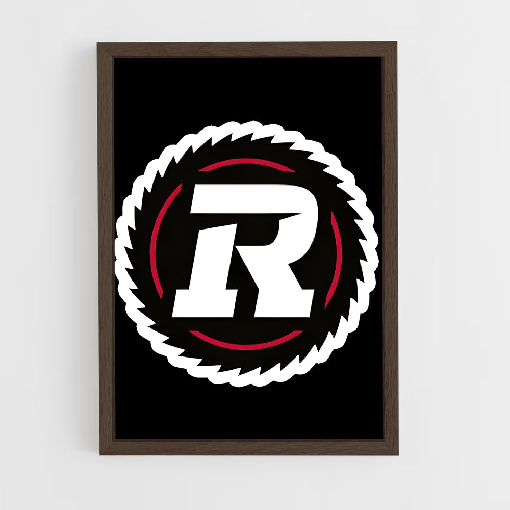 ap-ottawa redblacks-2 cadre Bois foncé