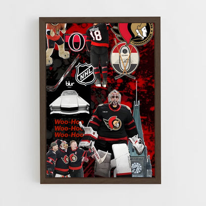 ap-ottawa senators-1 cadre Bois foncé