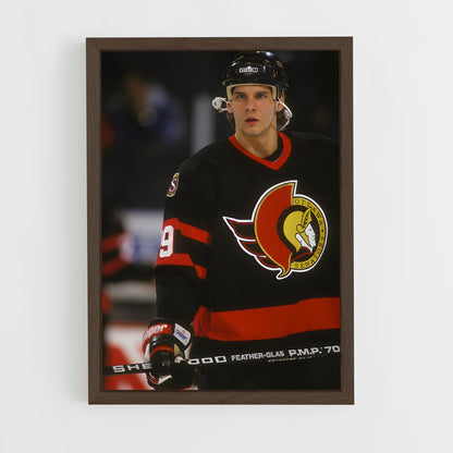 ap-ottawa senators-10 cadre Bois foncé