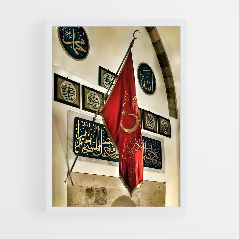 ap-ottoman empire flag-1 cadre Blanc