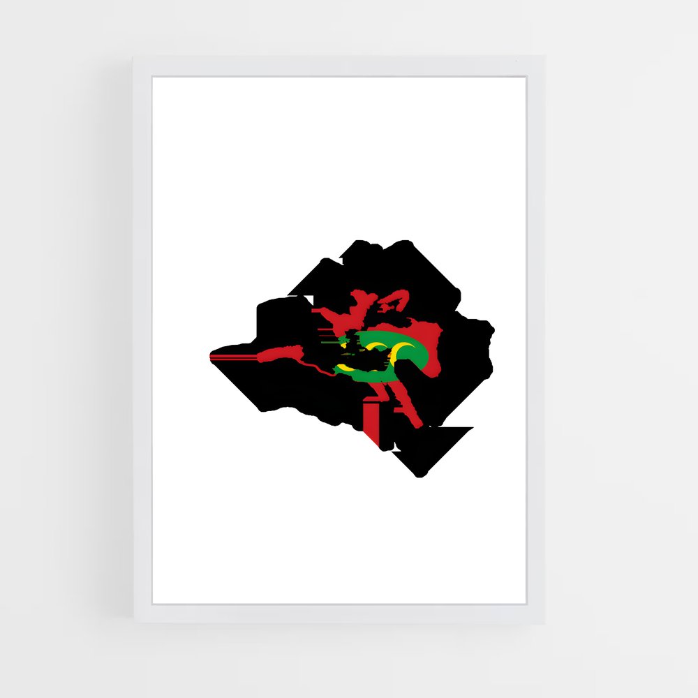 ap-ottoman empire flag-3 cadre Blanc