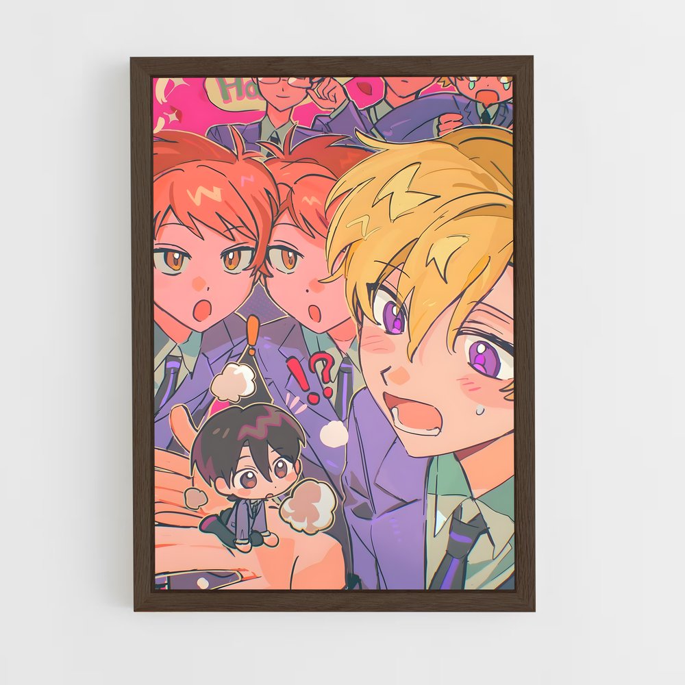 ap-ouran high school host club-2 cadre Bois foncé