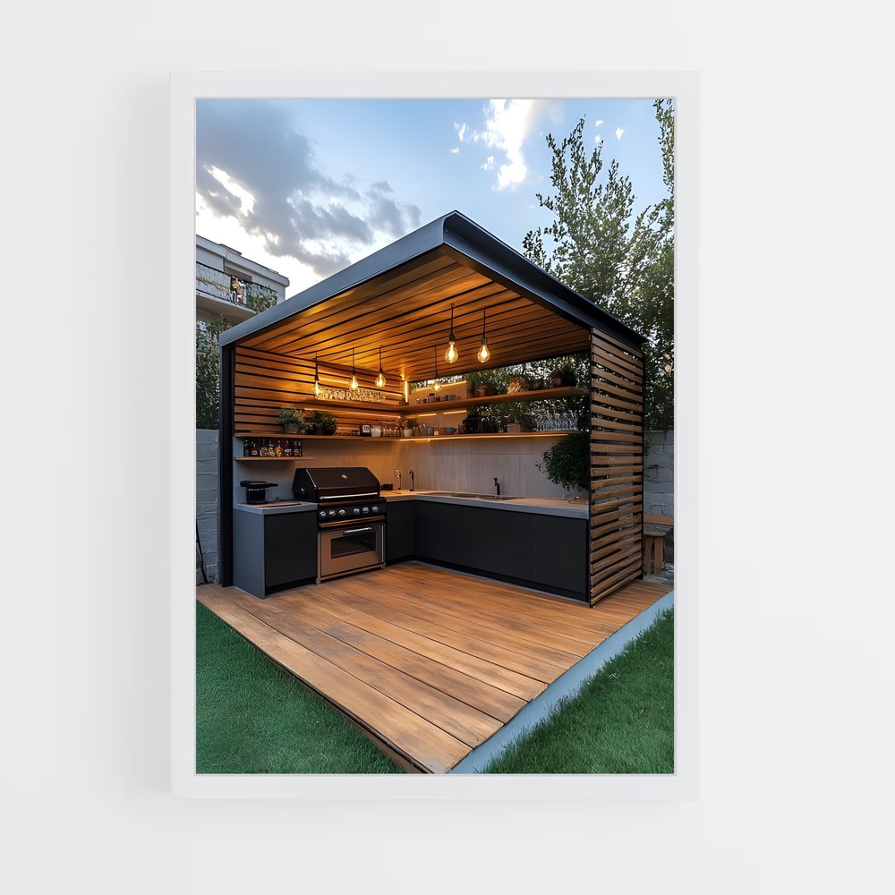 ap-outdoor kitchen-10 cadre Blanc