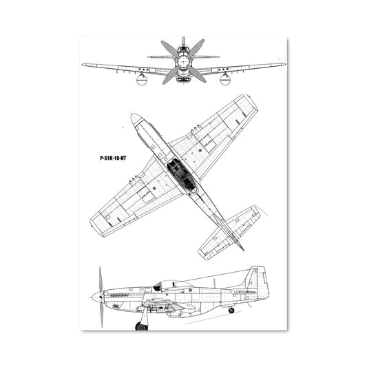 Poster Mustang en Vol