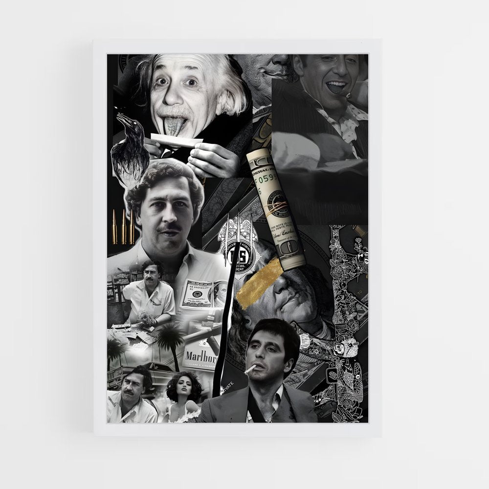ap-pablo escobar-1 cadre Blanc