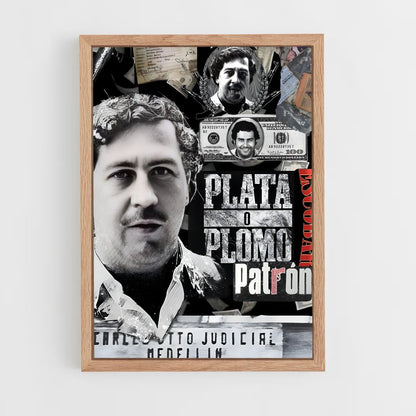 ap-pablo escobar-12 cadre Bois clair