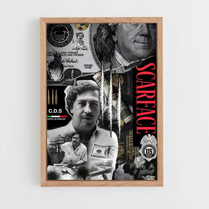 ap-pablo escobar-4 cadre Bois clair
