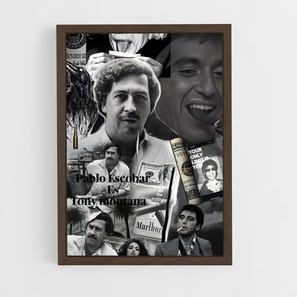 ap-pablo escobar-9 cadre Bois foncé