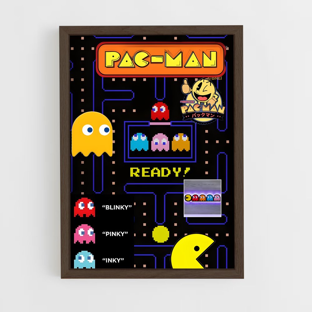 ap-pac-man-4 cadre Bois foncé