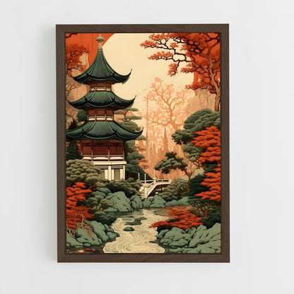 ap-pagoda style architecture-6 cadre Bois foncé