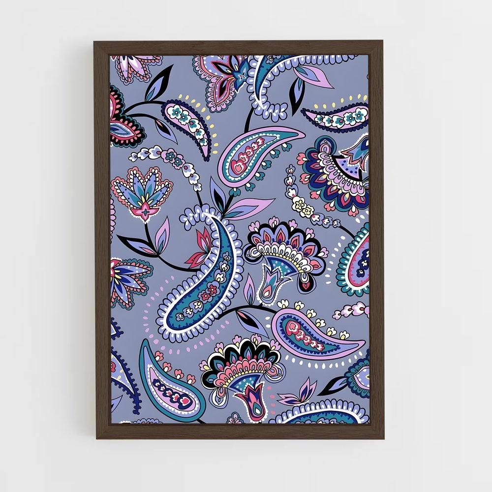 ap-paisley-9 cadre Bois foncé