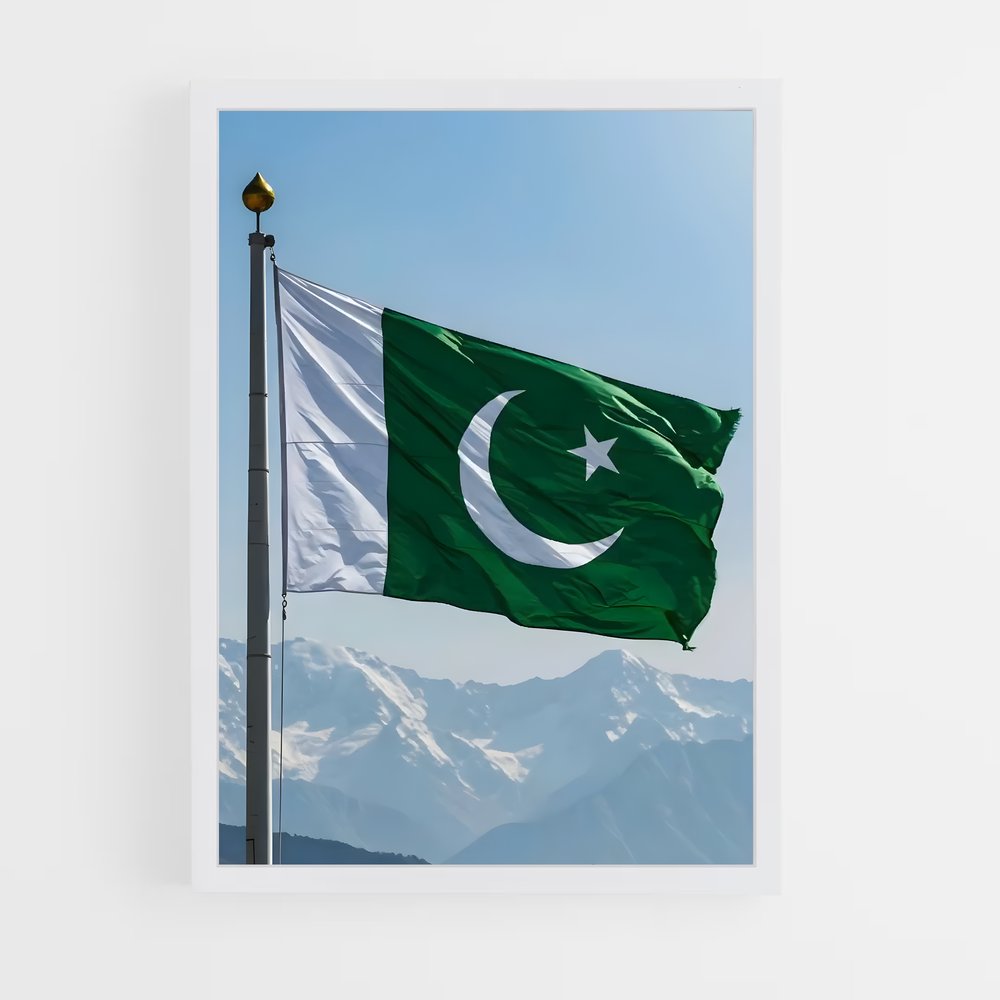 ap-pakistan flag-1 cadre Blanc