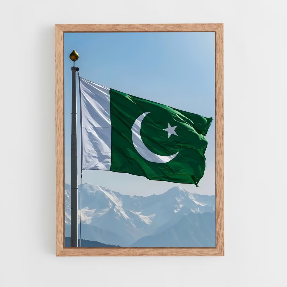 ap-pakistan flag-1 cadre Bois clair