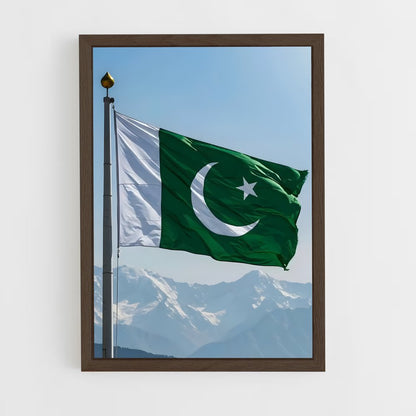 ap-pakistan flag-1 cadre Bois foncé