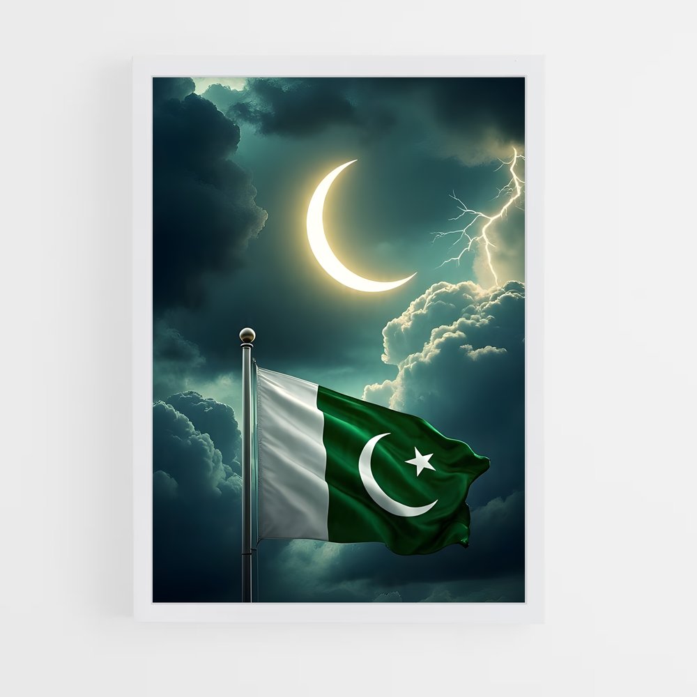 ap-pakistan flag-3 cadre Blanc