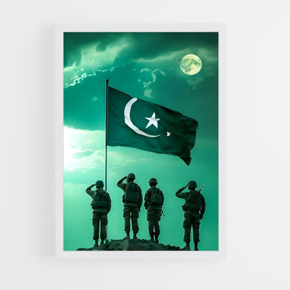 ap-pakistan flag-4 cadre Blanc