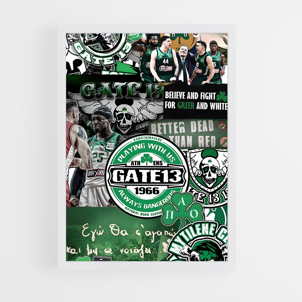 ap-panathinaikos basketball-1 cadre Blanc
