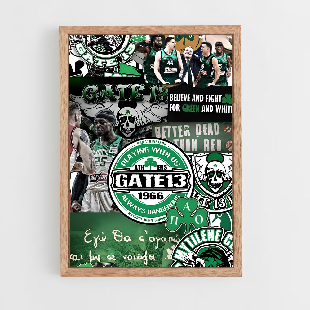 ap-panathinaikos basketball-1 cadre Bois clair