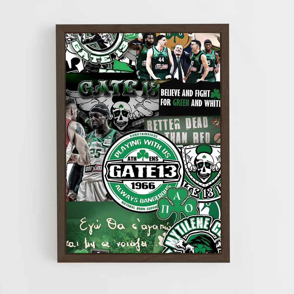 ap-panathinaikos basketball-1 cadre Bois foncé