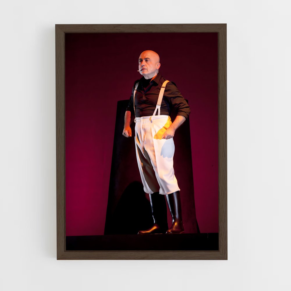 ap-paolo cevoli-5 cadre Bois foncé