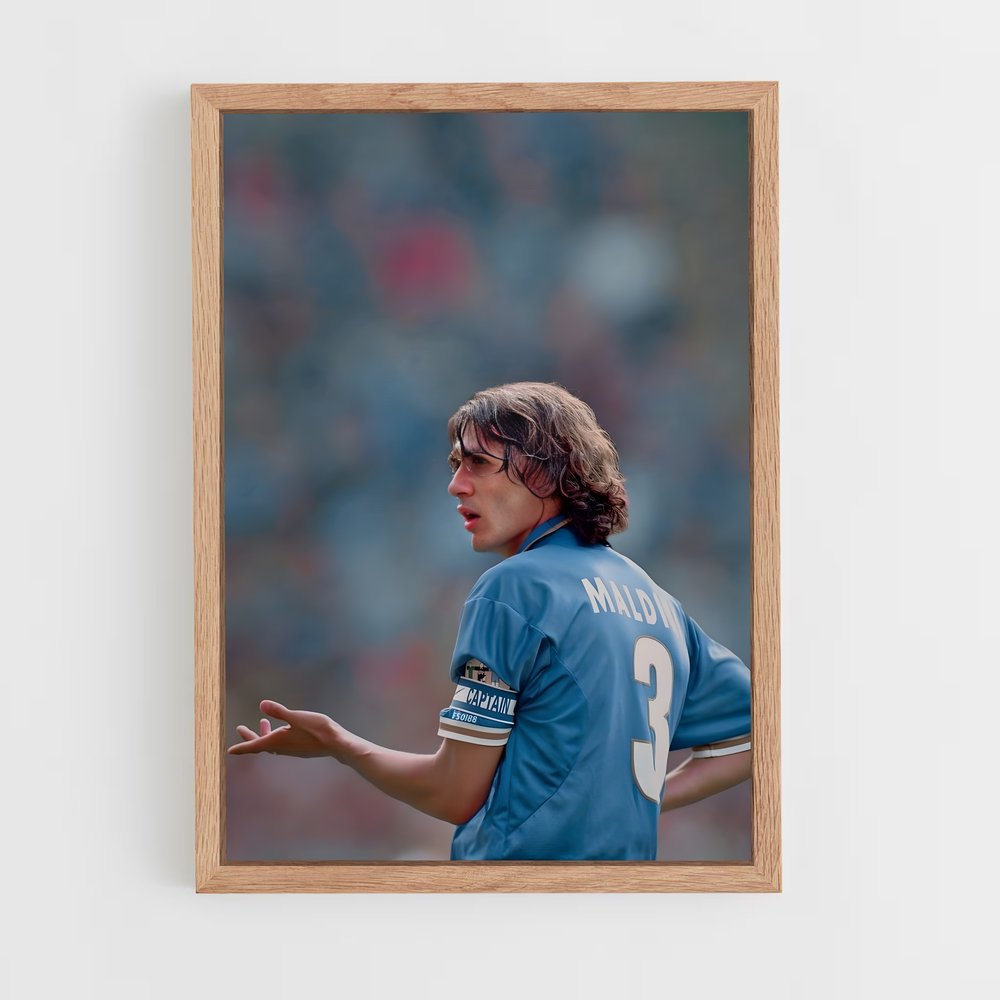 ap-paolo maldini-10 cadre Bois clair