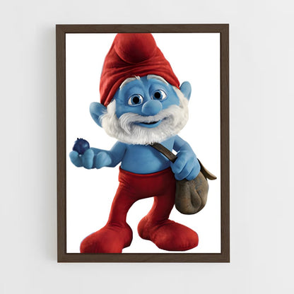 ap-papa smurf-2 cadre Bois foncé