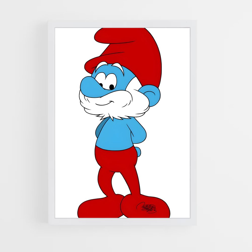 ap-papa smurf-3 cadre Blanc