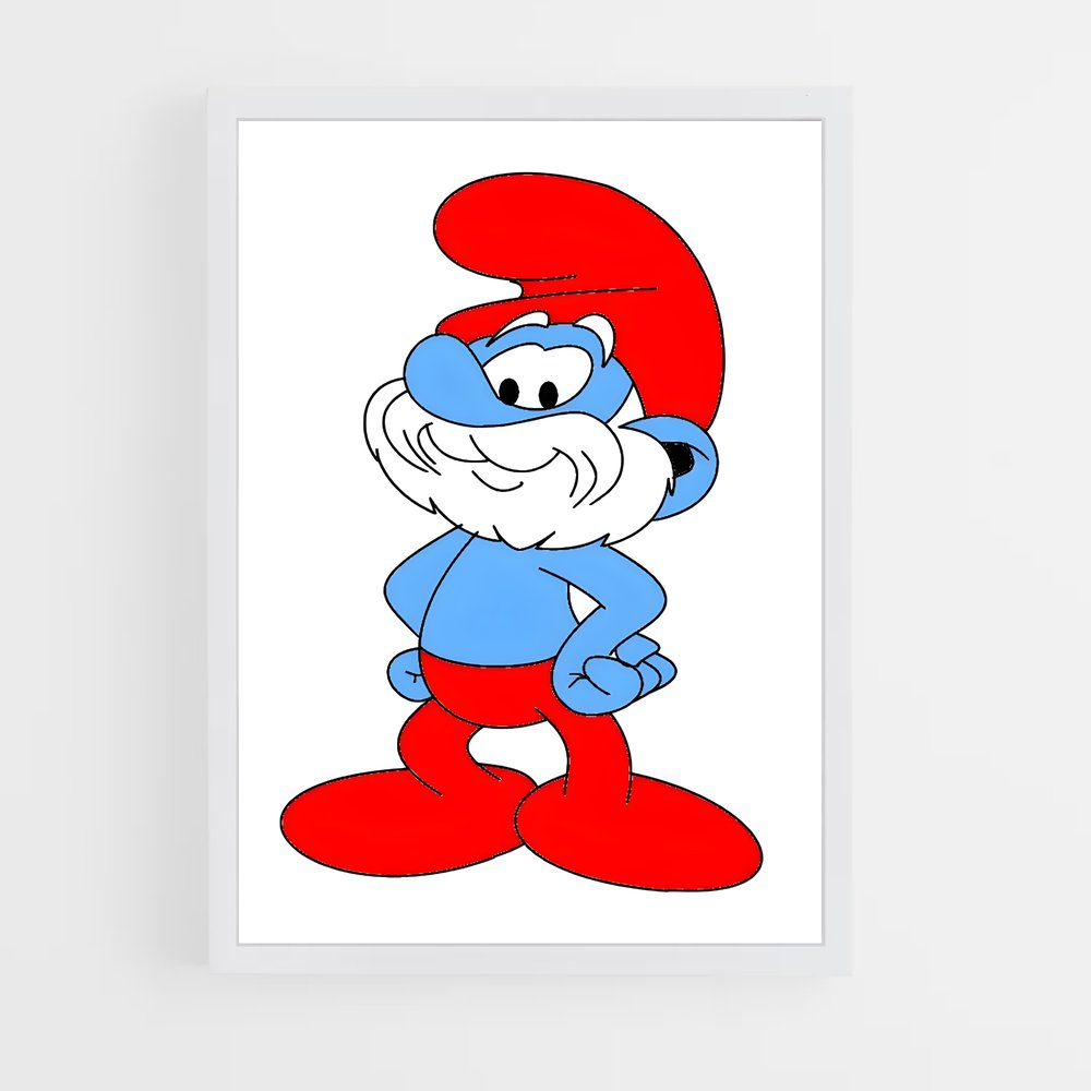 ap-papa smurf-4 cadre Blanc