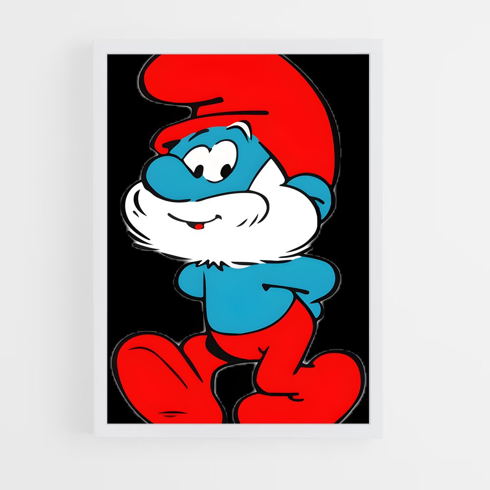 ap-papa smurf-5 cadre Blanc