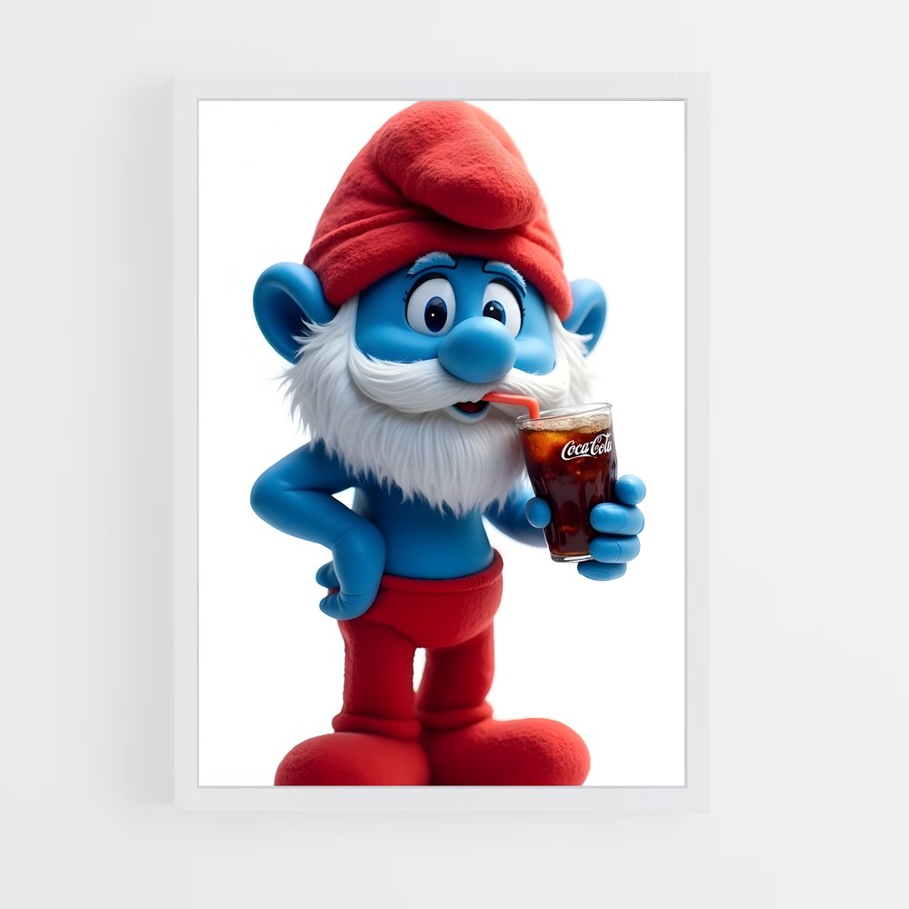 ap-papa smurf-7 cadre Blanc