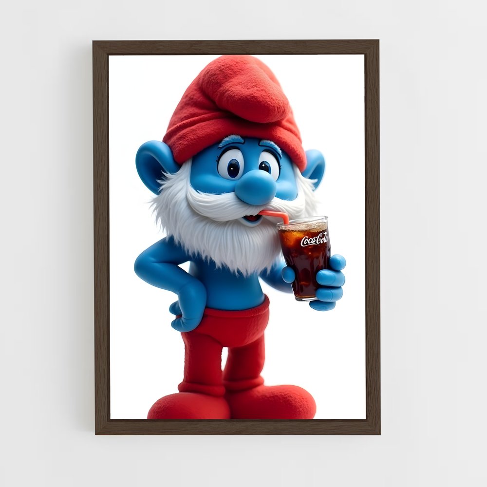 ap-papa smurf-7 cadre Bois foncé