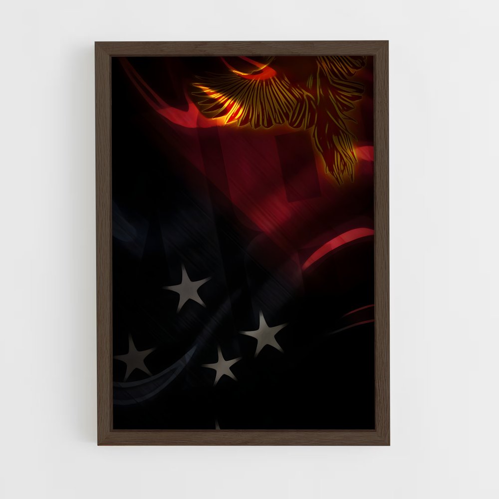 ap-papua new guinea flag-1 cadre Bois foncé
