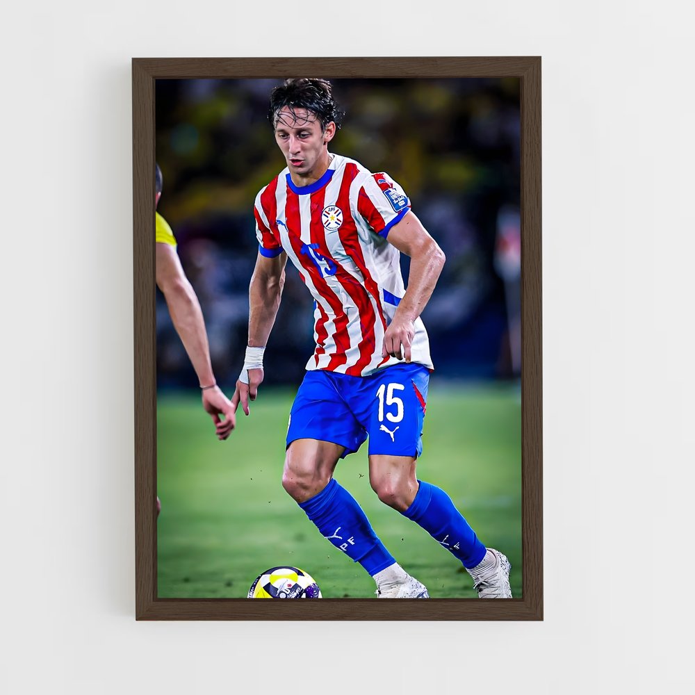 ap-paraguay national football team-4 cadre Bois foncé