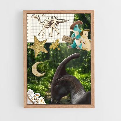 ap-parasaurolophus-6 cadre Bois clair
