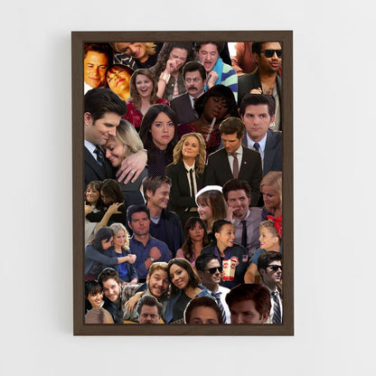 ap-parks and recreation-1 cadre Bois foncé